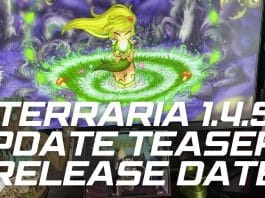 terraria 1.4.5 update teasers release date